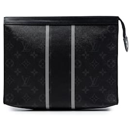 Pochette Voyage MM Fujiwara Monogram Eclipse Flash nera Louis Vuitton Clutch Bag