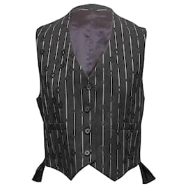 Autre Marque Chaleco de raya diplomática blanco y negro McQ Alexander McQueen Talla IT 42
