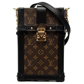 Borsa a tracolla marrone Louis Vuitton Monogram Pochette Trunk Verticale