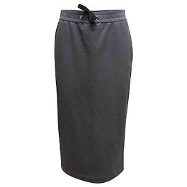 Falda midi de algodón gris Brunello Cucinelli Talla US S