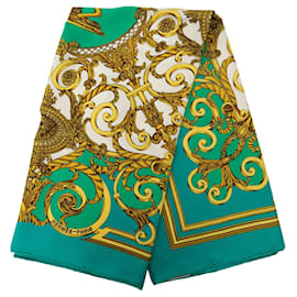 Sciarpa in seta Hermès Les Tuileries verde 90 Scarves
