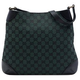 Green Gucci GG Canvas Shoulder Bag
