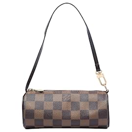 Borsa a mano pochette Louis Vuitton Damier Ebene Papillon marrone