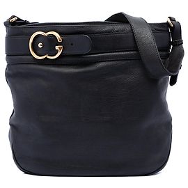 Borsa a tracolla Ride in pelle di vitello grande nera Gucci