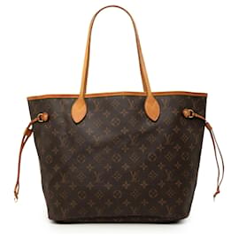 Borsa Tote Louis Vuitton Monogram Neverfull MM marrone
