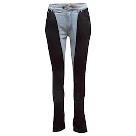 Thierry Mugler Vaqueros bitono Mugler Light Wash & Black Talla US 27