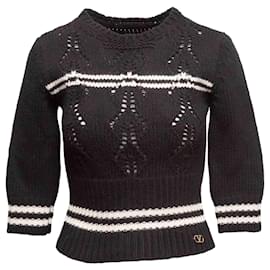 Suéter a rayas blanco y negro Valentino Talla US S - Valentino Garavani