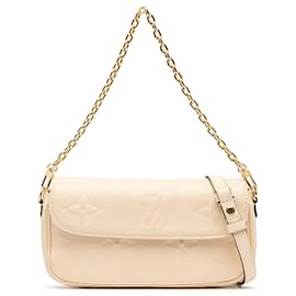 Borsa a tracolla Louis Vuitton Monogram Empreinte Giant Ivy beige