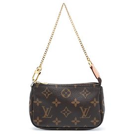 Borsa Louis Vuitton Monogram Mini Pochette Accessoires marrone