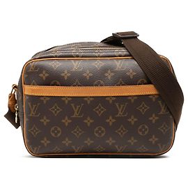 Borsa a tracolla Louis Vuitton Monogram Reporter PM marrone