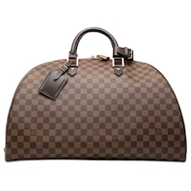 Borsa da viaggio Louis Vuitton Damier Ebene Ribera GM marrone
