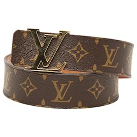 Cinturón reversible Louis Vuitton Monogram Initiales marrón