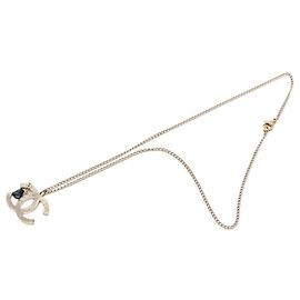 Collana con pendente a cuore in resina placcato oro Gold Chanel CC
