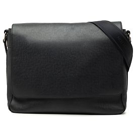 Borsa a tracolla Louis Vuitton Taiga Roman MM blu