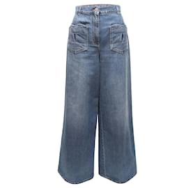 Jeans Wide-Leg CC Pocket Chanel lavaggio medio Taglia FR 40