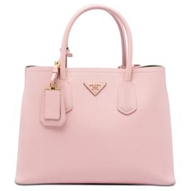 Borsa Double Saffiano Medium rosa di Prada
