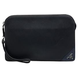 Black Prada Saffiano Clutch