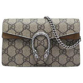 Borsa a tracolla Gucci Mini GG Supreme Dionysus beige