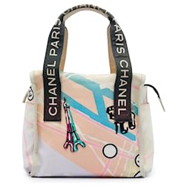Borsa Chanel in tela beige Torre Eiffel