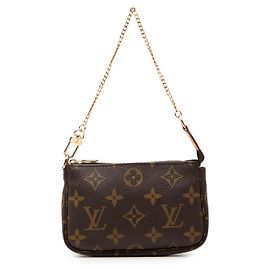 Borsa Louis Vuitton Monogram Mini Pochette Accessoires marrone