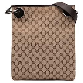 Borsa a tracolla Gucci GG Canvas Eclipse marrone