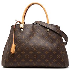 Borsa Louis Vuitton Monogram Montaigne MM marrone