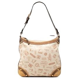 Borsa a tracolla in tela con bordi in scamosciato beige LOEWE 160th Anniversary