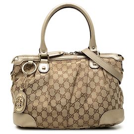 Borsa Sukey in tela Gucci GG beige