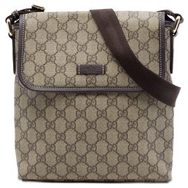 Borsa a tracolla Gucci GG Supreme beige