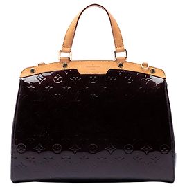 Borsa Louis Vuitton Monogram Vernis Brea GM Viola