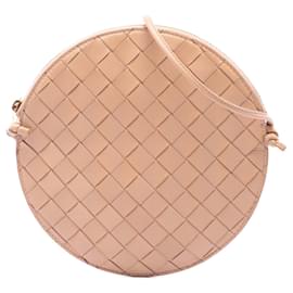 Bolso bandolera redondo en nappa intrecciato rosa Bottega Veneta
