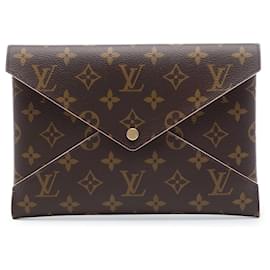 Clutch Louis Vuitton Monogram Pochette Kirigami GM marrone