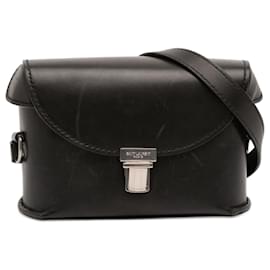 Borsa a tracolla in pelle nera Saint Laurent Tuc Box