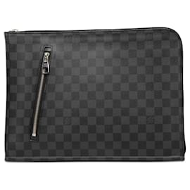 Poche Documents Portfolio Clutch Bag in Damier Graphite nero Louis Vuitton