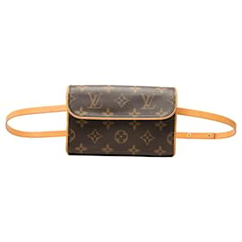 Borsa a tracolla Louis Vuitton Monogram Pochette Florentine marrone