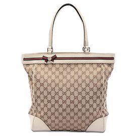 Tote Mayfair in tela GG Canvas beige Gucci