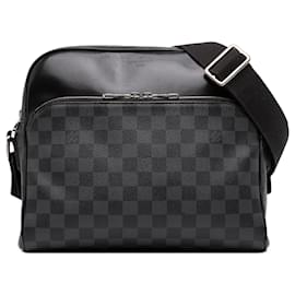 Borsa a tracolla Louis Vuitton Dayton Reporter PM in Damier Graphite nero
