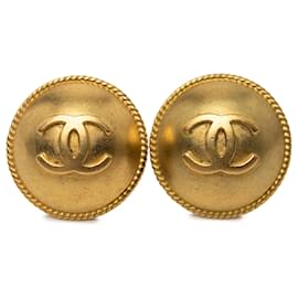 Orecchini a cerchio Chanel CC placcati oro