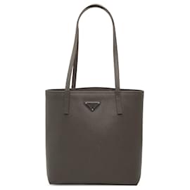 Tote in pelle Saffiano grigia Prada