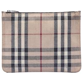 Pochette in tela Burberry House Check beige