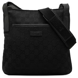 Borsa a tracolla Gucci GG Canvas nera