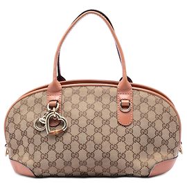 Borsa Gucci GG Canvas Heart Bit Beige