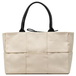 Borsa Bottega Veneta Medium Canvas Maxi Intrecciato Arco bianca