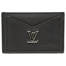 Portacarte Lockme in pelle di vitello nero Louis Vuitton
