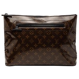 Louis Vuitton Monogram Glaze Cosmos Clutch Tasche Braun