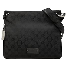 Borsa a tracolla Gucci GG Canvas nera