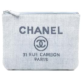 Clutch Chanel Small Denim Deauville O Case Azul