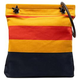 Gelbe Hermès Rocabar Aline Tasche aus Canvas