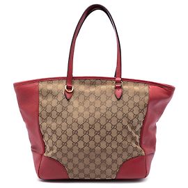 Tote Bree con zip in tela Gucci GG beige