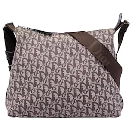 Borsa a tracolla Dior Diorissimo Trotter in tela marrone